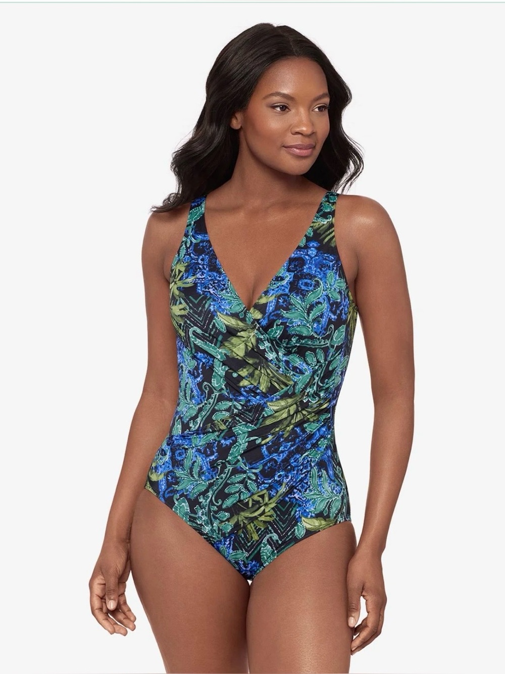 Miraclesuit NWT  size 8 Women’s V-Neck One-Piece swimsuit